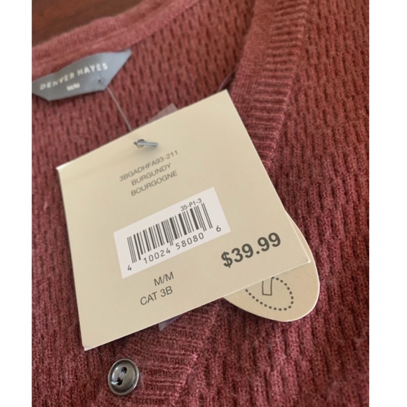 Burgundy long sleeve knitted sweater - Picture 2 of 3